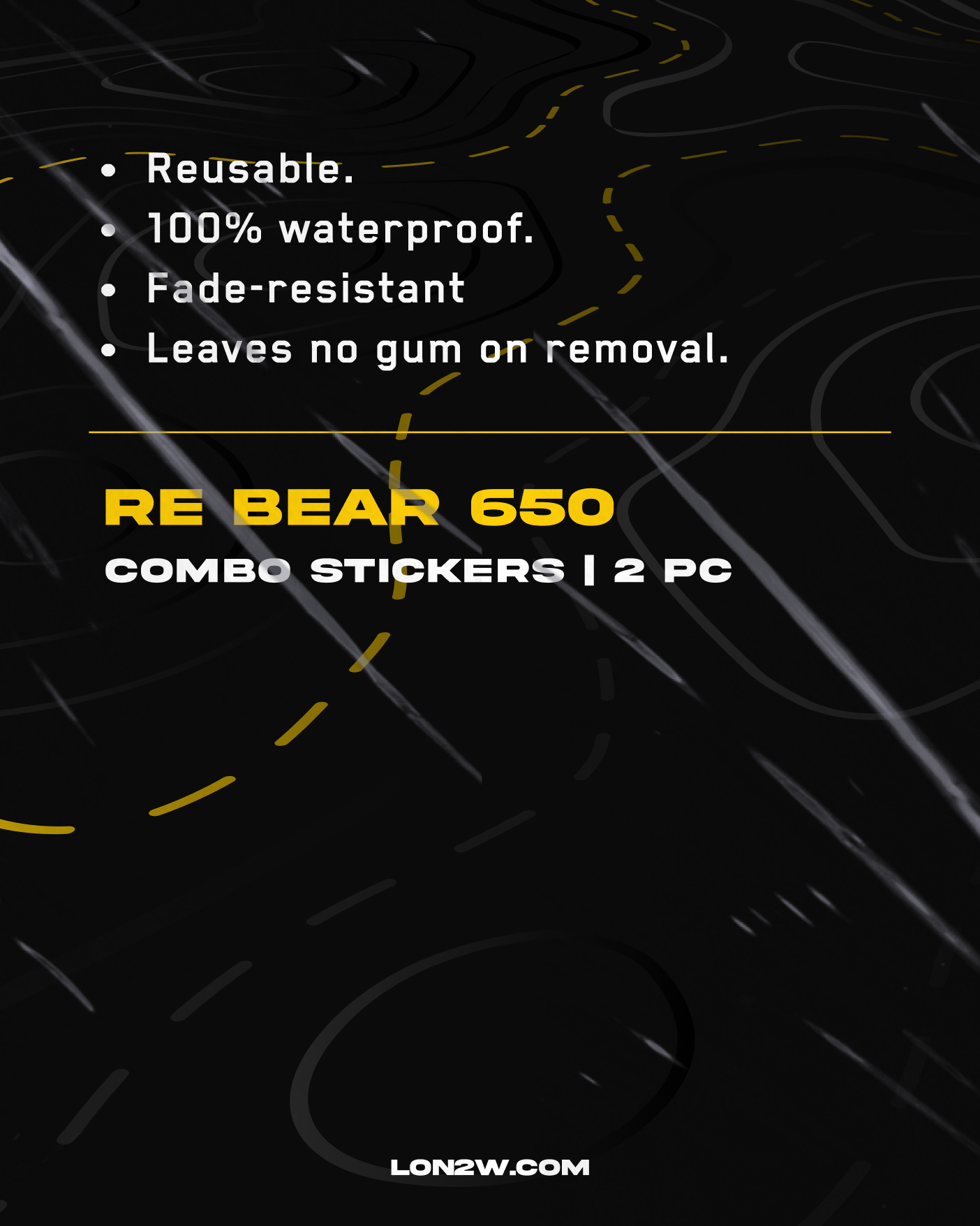 RE Bear 650 Combo Sticker | Pack of 2