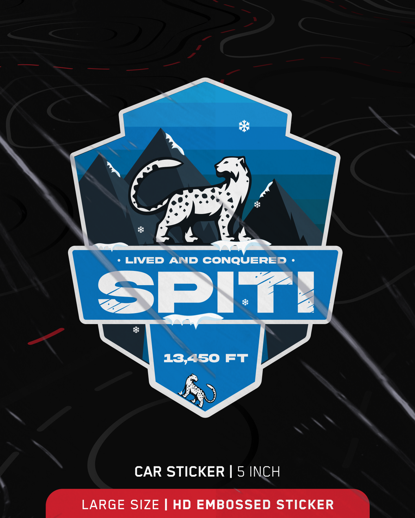Spiti Valley | Large 5 inch | HD Embossed sticker