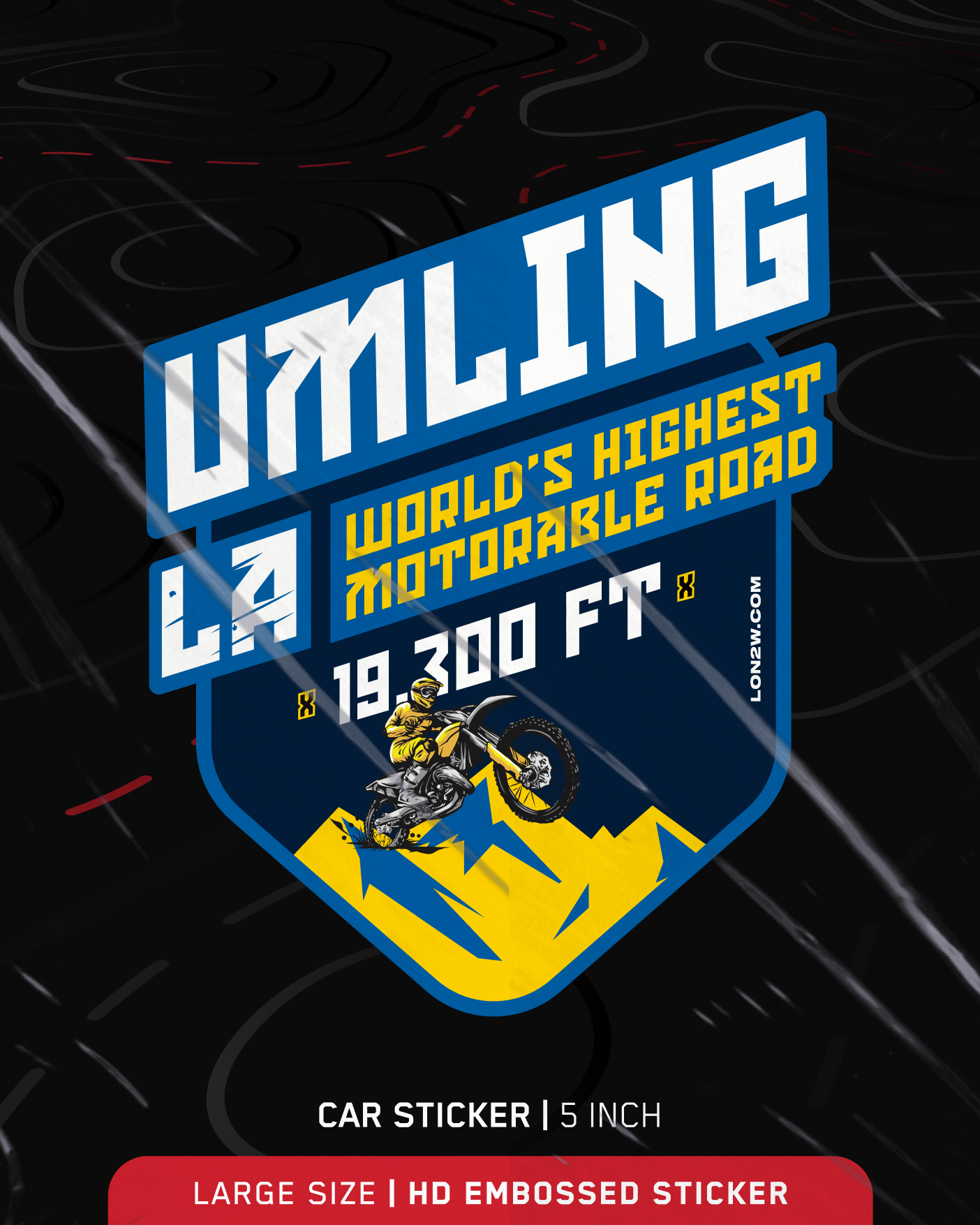 Umling La pass | Large 5 inch | HD Embossed sticker