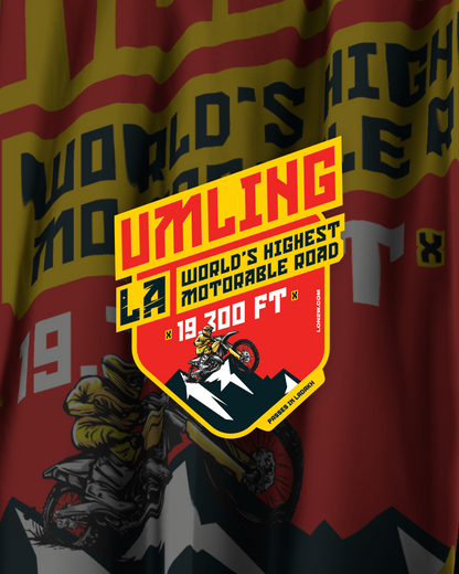 Umling La pass | Red | Sticker - Life on 2 Wheels